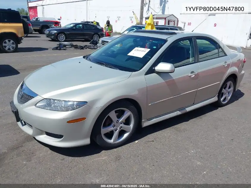 2004 Mazda Mazda6 S VIN: 1YVFP80D045N47800 Lot: 42041451