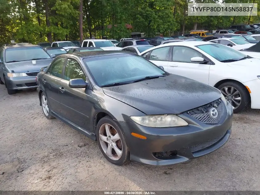 2004 Mazda Mazda6 S VIN: 1YVFP80D145N58837 Lot: 42128696
