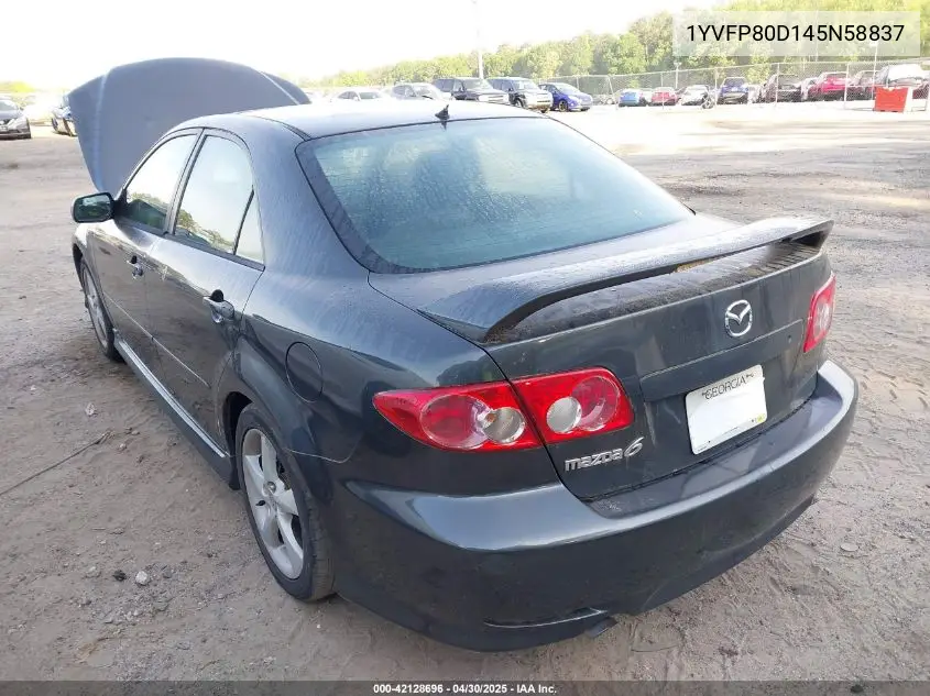2004 Mazda Mazda6 S VIN: 1YVFP80D145N58837 Lot: 42128696
