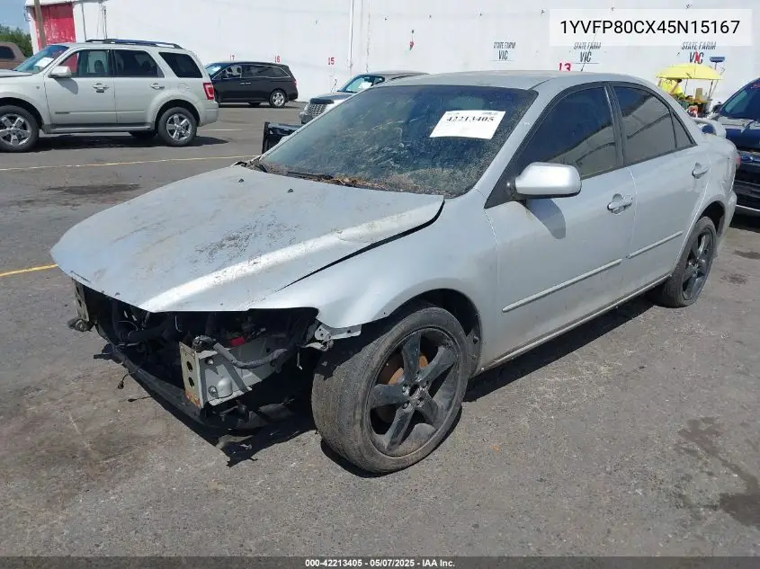 2004 Mazda Mazda6 I VIN: 1YVFP80CX45N15167 Lot: 42213405