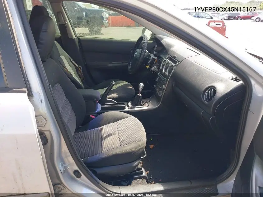 2004 Mazda Mazda6 I VIN: 1YVFP80CX45N15167 Lot: 42213405