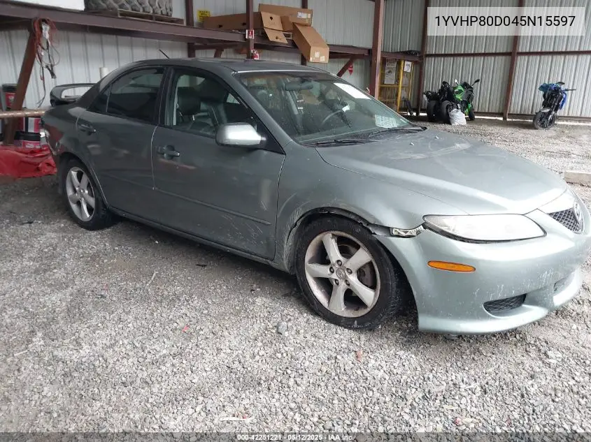 2004 Mazda Mazda6 S VIN: 1YVHP80D045N15597 Lot: 42251221