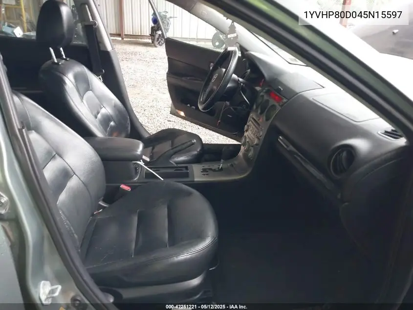 2004 Mazda Mazda6 S VIN: 1YVHP80D045N15597 Lot: 42251221