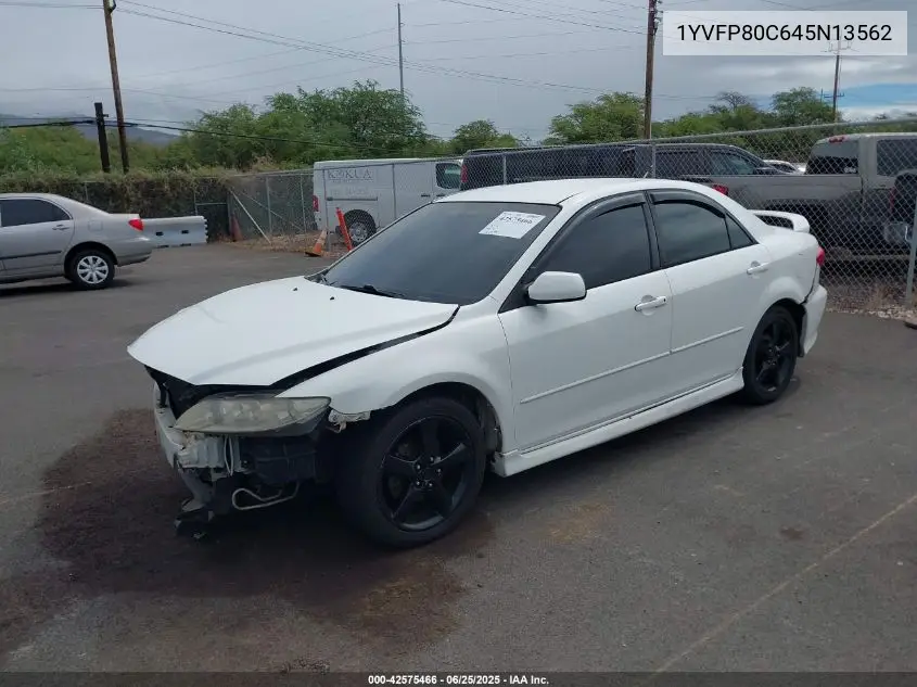 2004 Mazda Mazda6 I VIN: 1YVFP80C645N13562 Lot: 42575466