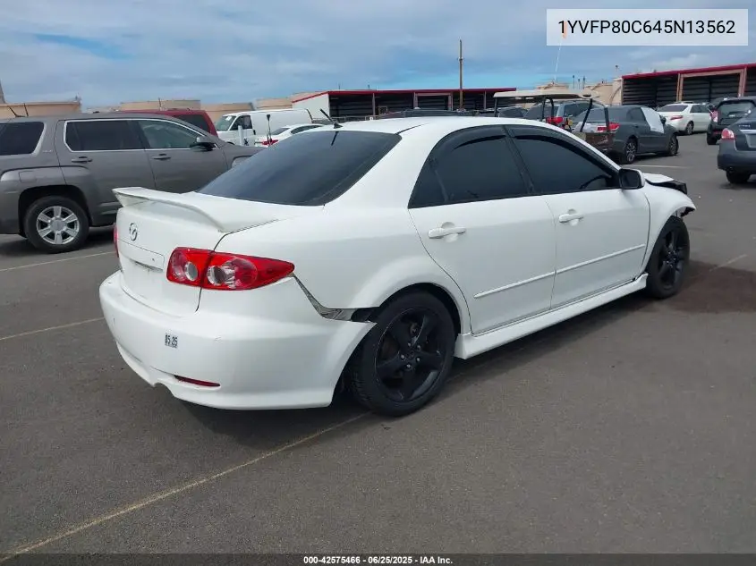 2004 Mazda Mazda6 I VIN: 1YVFP80C645N13562 Lot: 42575466