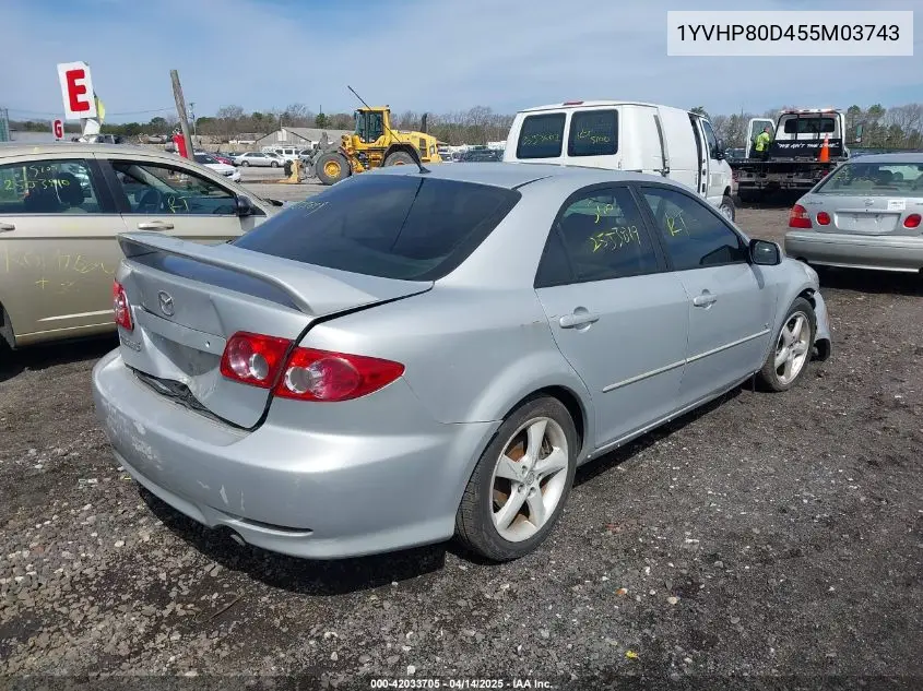 2005 Mazda Mazda6 S Sport VIN: 1YVHP80D455M03743 Lot: 42033705