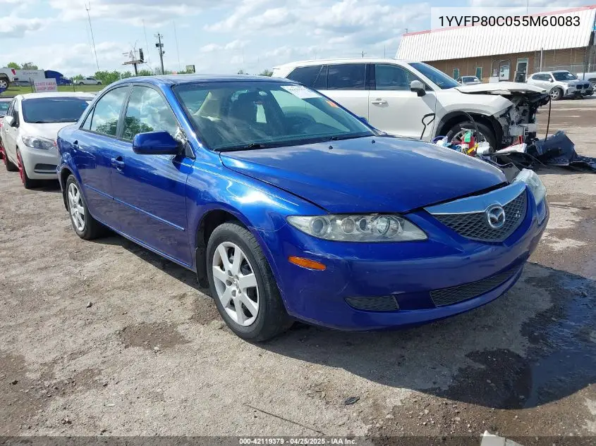 2005 Mazda Mazda6 I Base VIN: 1YVFP80C055M60083 Lot: 42119379