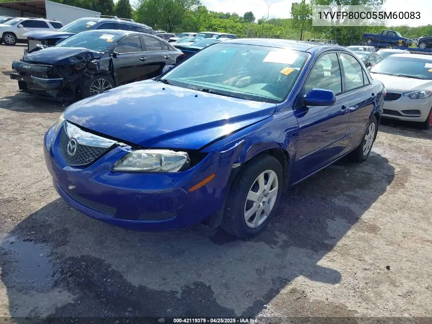 2005 Mazda Mazda6 I Base VIN: 1YVFP80C055M60083 Lot: 42119379