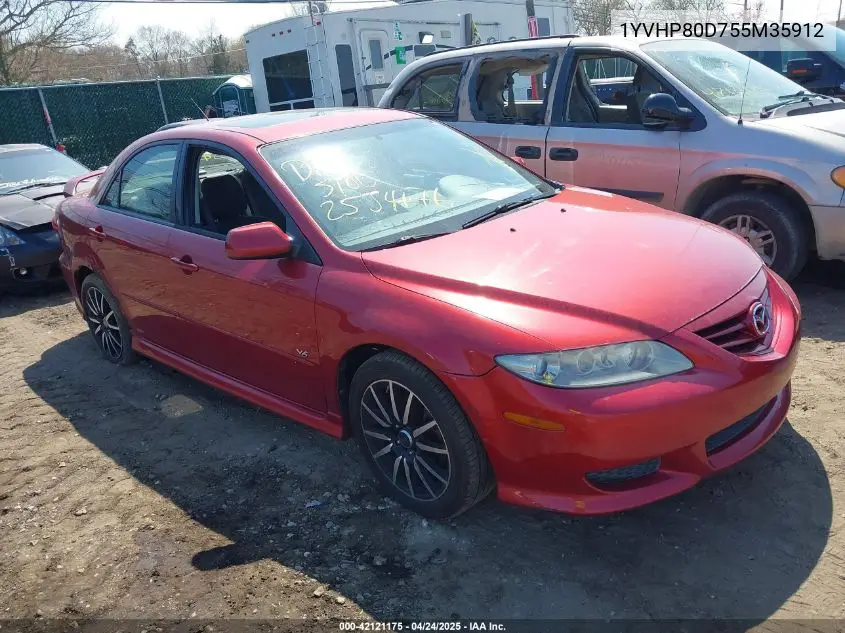 2005 Mazda Mazda6 S Sport VIN: 1YVHP80D755M35912 Lot: 42121175