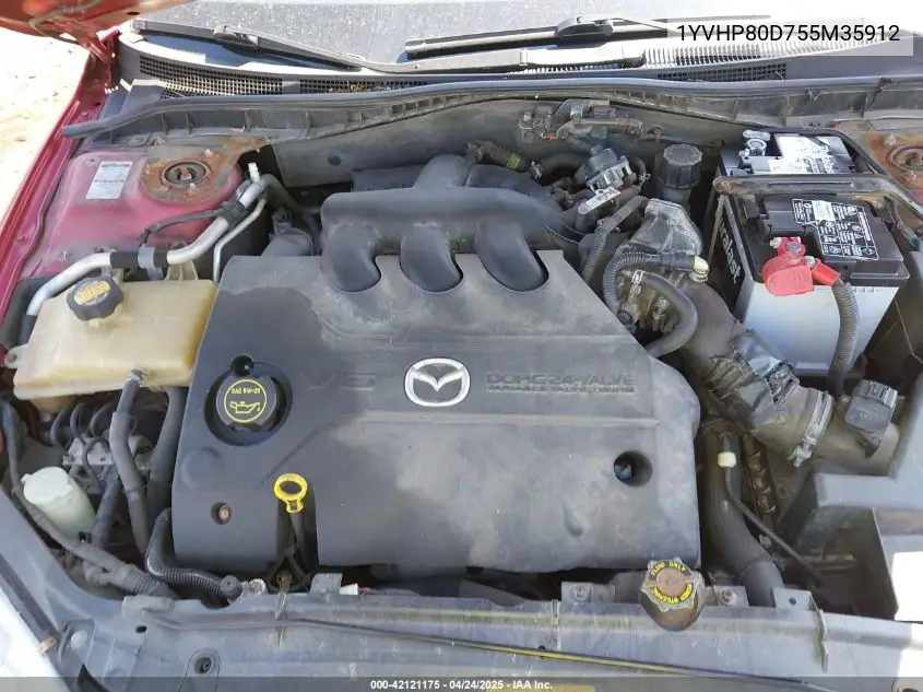 2005 Mazda Mazda6 S Sport VIN: 1YVHP80D755M35912 Lot: 42121175