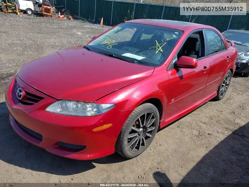 2005 Mazda Mazda6 S Sport VIN: 1YVHP80D755M35912 Lot: 42121175