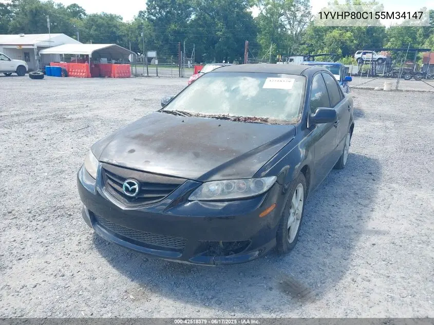 2005 Mazda Mazda6 I Sport VIN: 1YVHP80C155M34147 Lot: 42518379