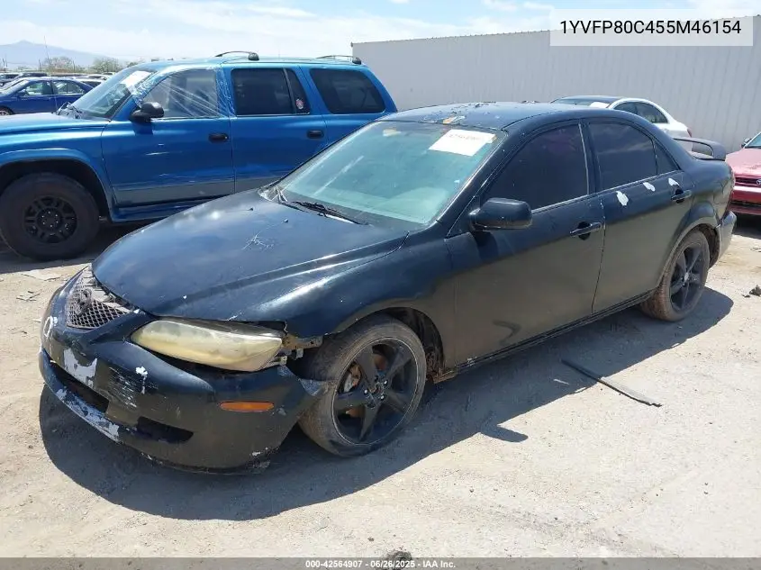 2005 Mazda Mazda6 I Base VIN: 1YVFP80C455M46154 Lot: 42564907