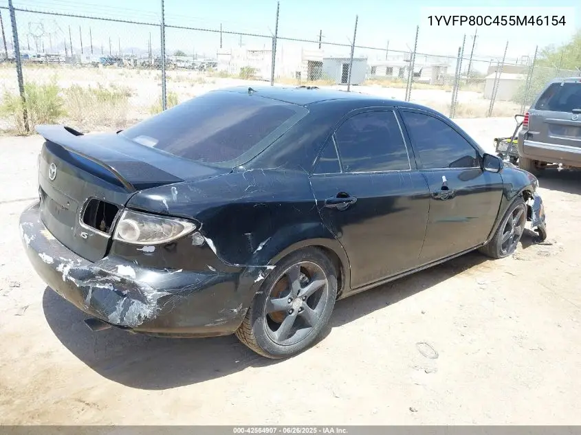 2005 Mazda Mazda6 I Base VIN: 1YVFP80C455M46154 Lot: 42564907