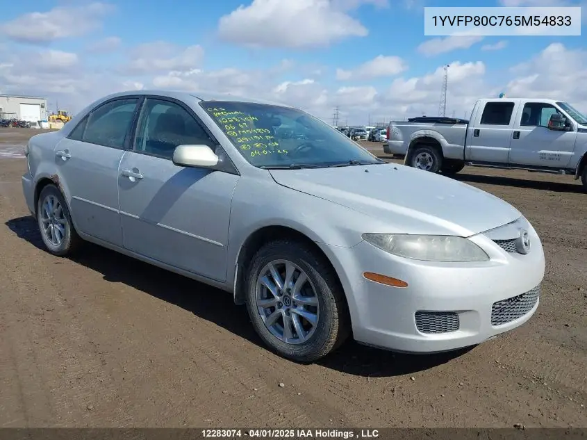 2006 Mazda 6 I VIN: 1YVFP80C765M54833 Lot: 12283074
