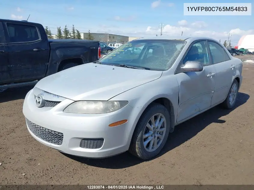 2006 Mazda 6 I VIN: 1YVFP80C765M54833 Lot: 12283074