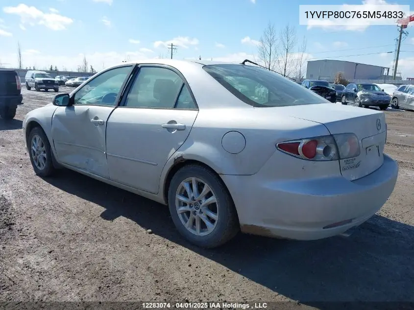 2006 Mazda 6 I VIN: 1YVFP80C765M54833 Lot: 12283074