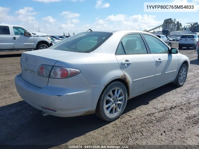 2006 Mazda 6 I VIN: 1YVFP80C765M54833 Lot: 12283074