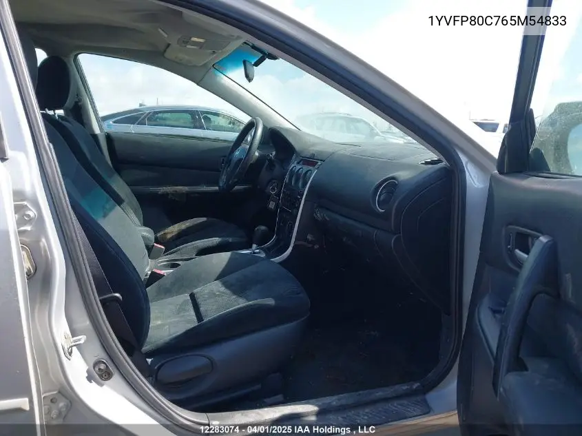 2006 Mazda 6 I VIN: 1YVFP80C765M54833 Lot: 12283074