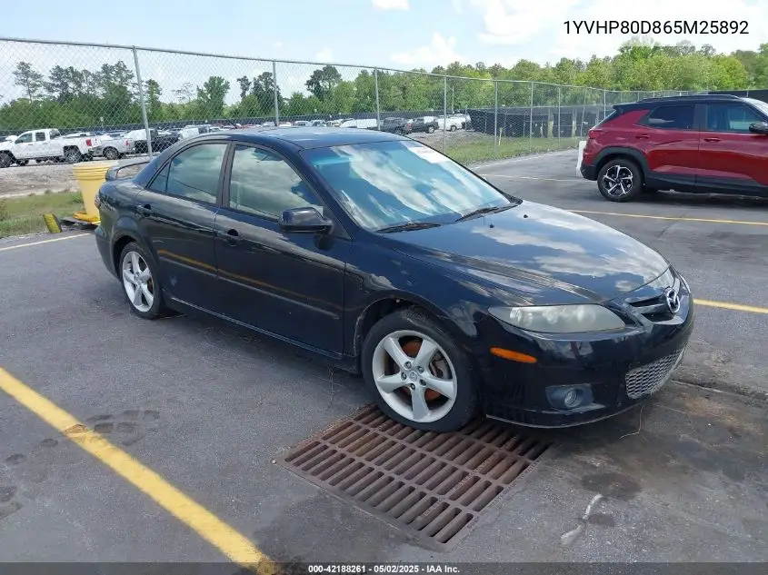 2006 Mazda Mazda6 I Grand Sport VIN: 1YVHP80D865M25892 Lot: 42188261