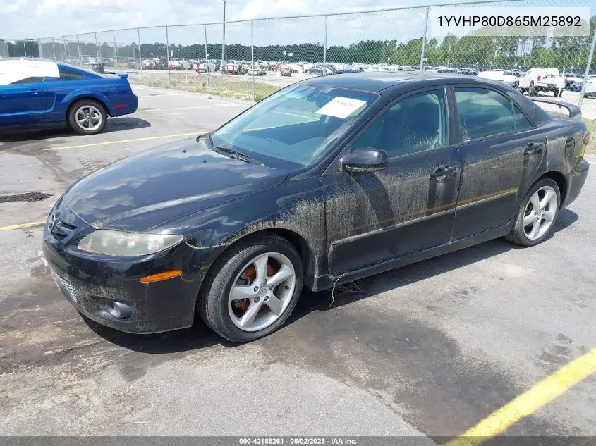 2006 Mazda Mazda6 I Grand Sport VIN: 1YVHP80D865M25892 Lot: 42188261