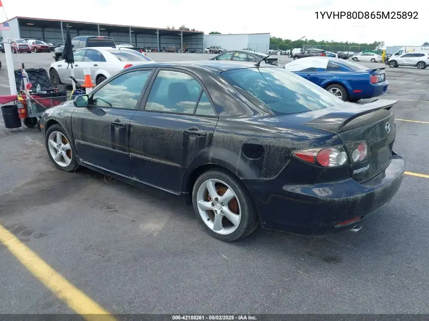 2006 Mazda Mazda6 I Grand Sport VIN: 1YVHP80D865M25892 Lot: 42188261