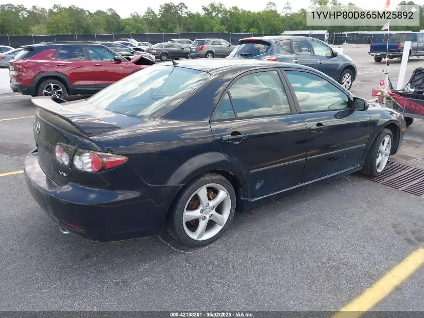 2006 Mazda Mazda6 I Grand Sport VIN: 1YVHP80D865M25892 Lot: 42188261