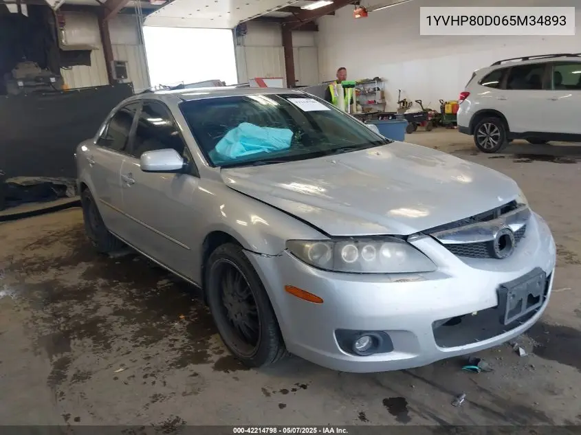 2006 Mazda Mazda6 S Grand Touring VIN: 1YVHP80D065M34893 Lot: 42214798