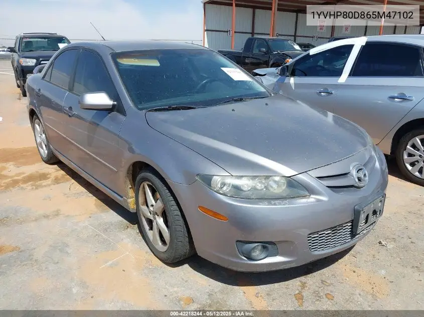 2006 Mazda Mazda6 I Grand Sport VIN: 1YVHP80D865M47102 Lot: 42218244