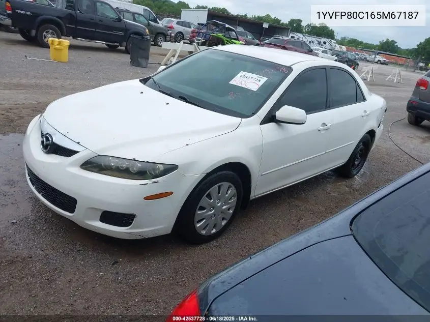 2006 Mazda Mazda6 I VIN: 1YVFP80C165M67187 Lot: 42537728