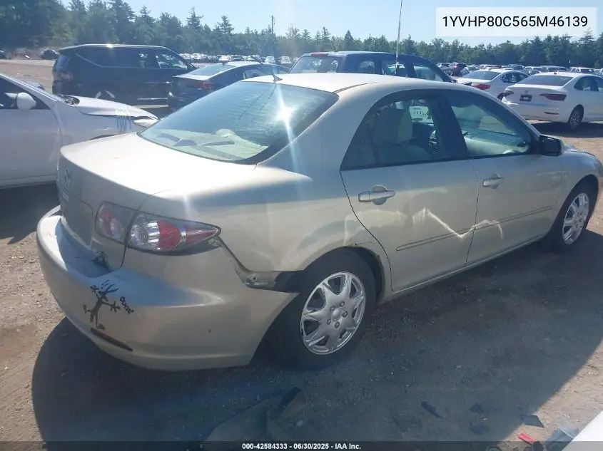2006 Mazda 6 I VIN: 1YVHP80C565M46139 Lot: 42584333