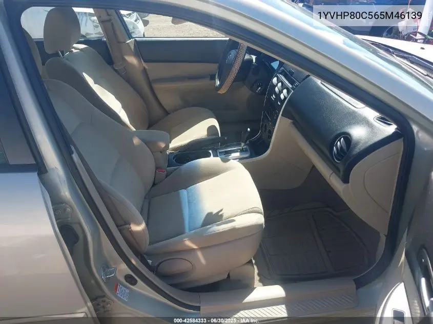 2006 Mazda 6 I VIN: 1YVHP80C565M46139 Lot: 42584333