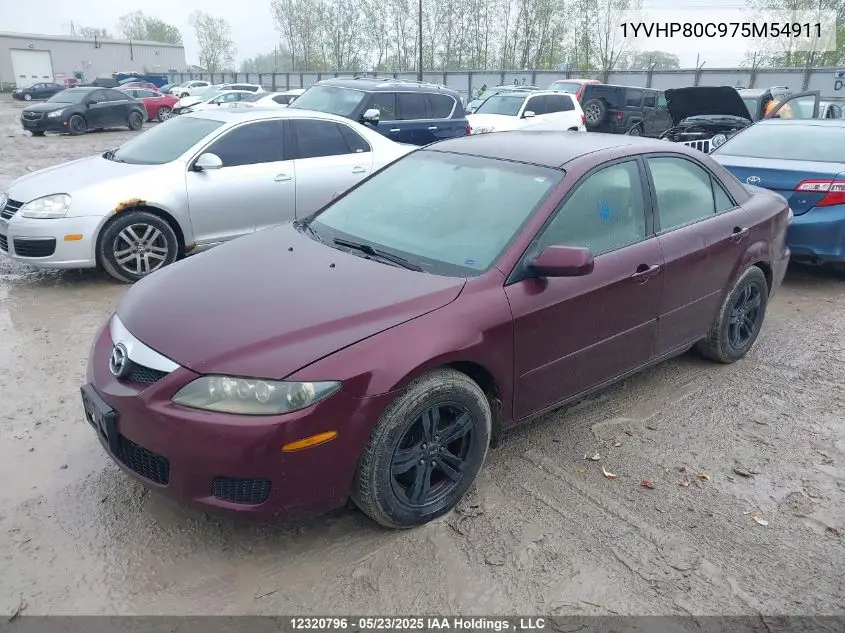 2007 Mazda Mazda6 VIN: 1YVHP80C975M54911 Lot: 12320796