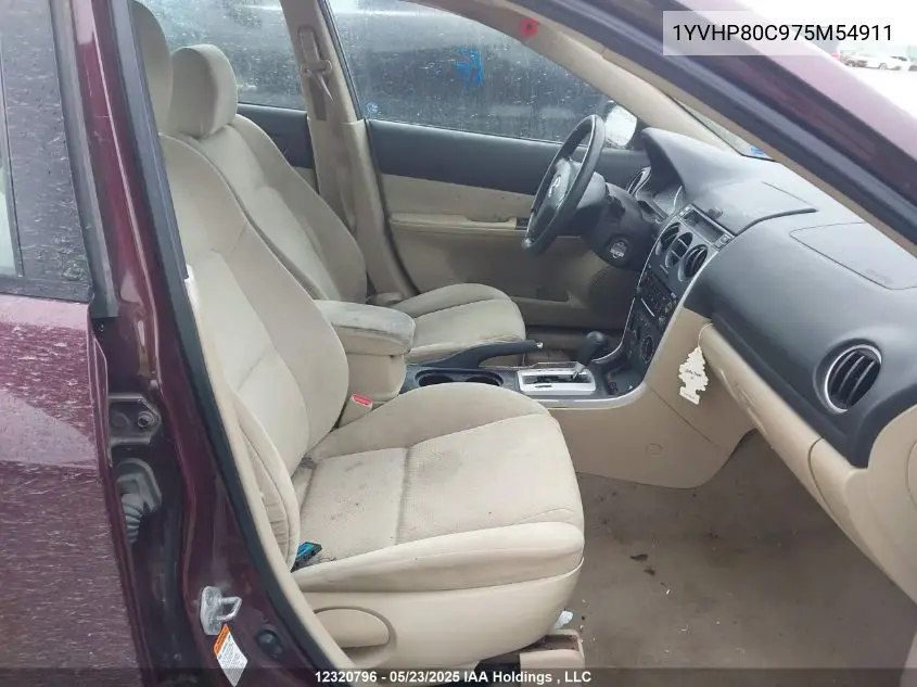 2007 Mazda Mazda6 VIN: 1YVHP80C975M54911 Lot: 12320796