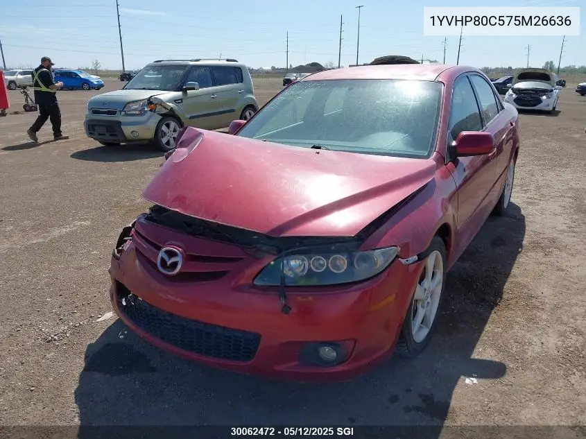 2007 Mazda 6 I VIN: 1YVHP80C575M26636 Lot: 30062472
