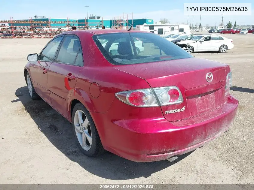 2007 Mazda 6 I VIN: 1YVHP80C575M26636 Lot: 30062472