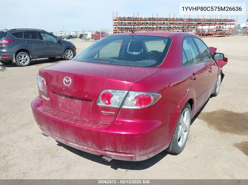 2007 Mazda 6 I VIN: 1YVHP80C575M26636 Lot: 30062472