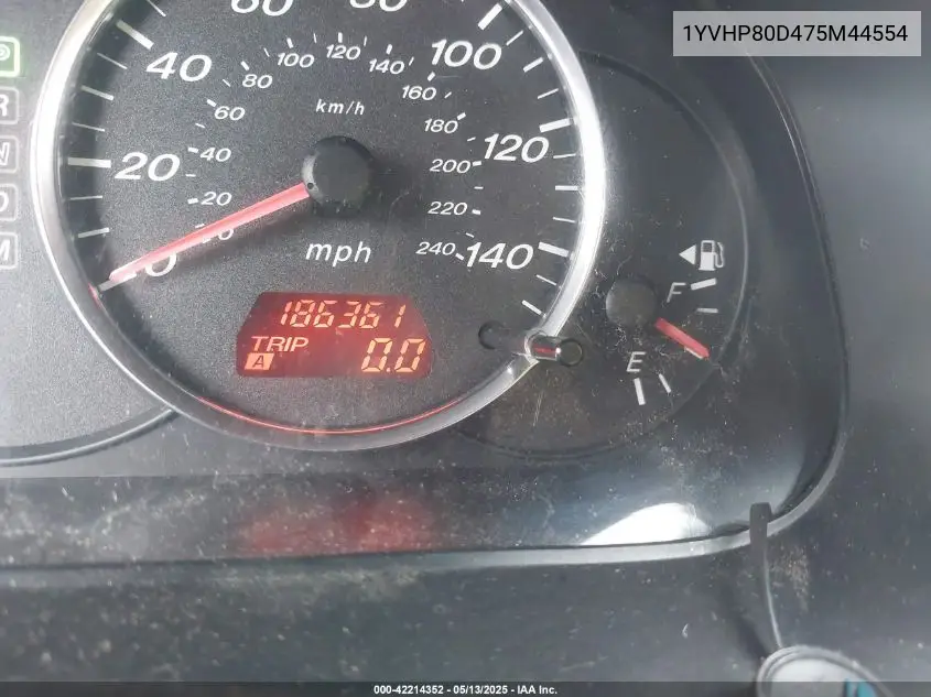 2007 Mazda Mazda6 S Touring VIN: 1YVHP80D475M44554 Lot: 42214352
