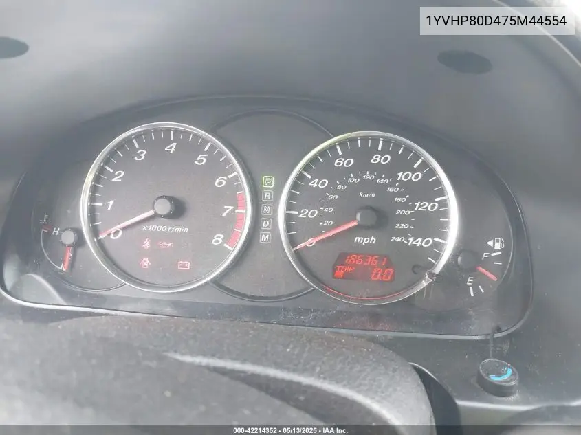 2007 Mazda Mazda6 S Touring VIN: 1YVHP80D475M44554 Lot: 42214352