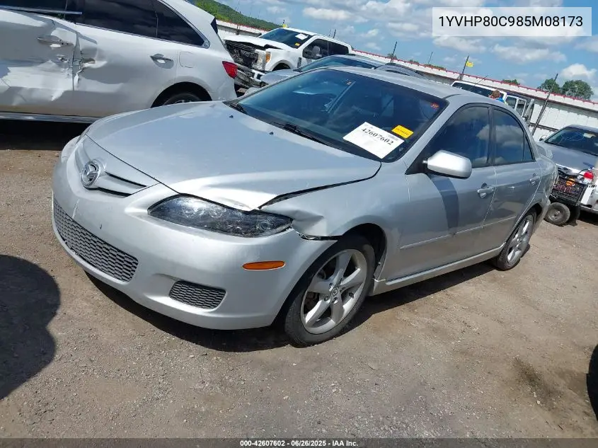 2008 Mazda Mazda6 I Sport Ve VIN: 1YVHP80C985M08173 Lot: 42607602