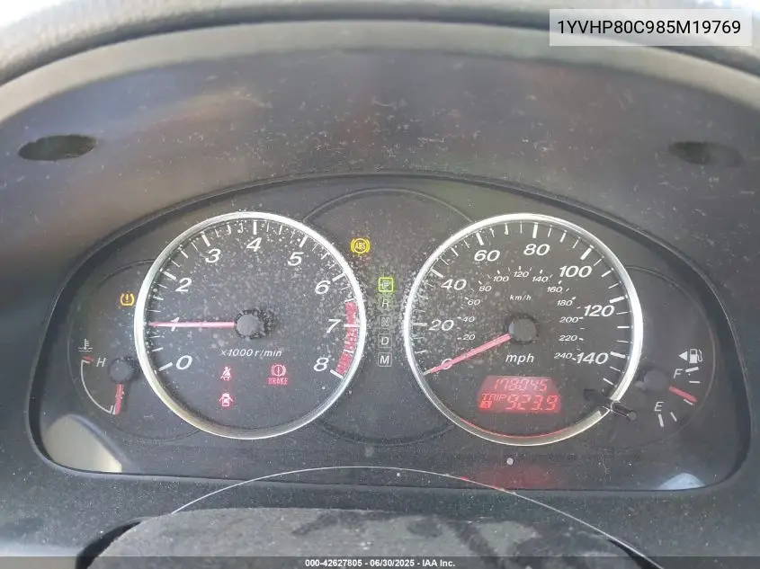 2008 Mazda Mazda6 I Sport Ve VIN: 1YVHP80C985M19769 Lot: 42627805