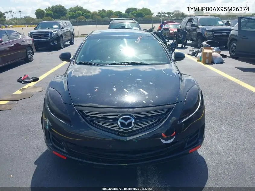 2009 Mazda Mazda6 I Sv VIN: 1YVHP80AX95M26374 Lot: 42238072