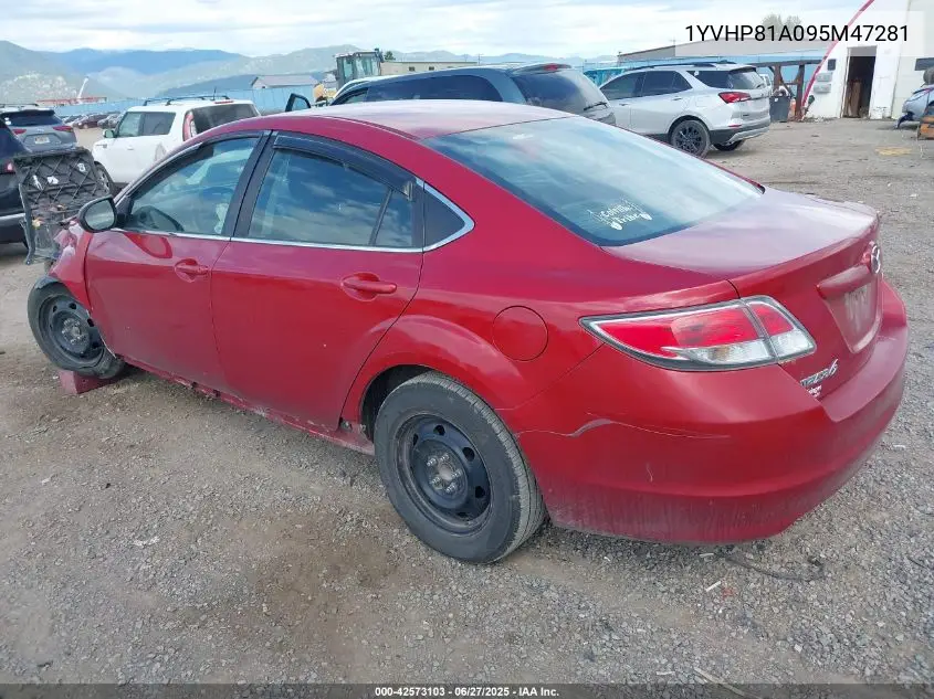 2009 Mazda Mazda6 I Sport VIN: 1YVHP81A095M47281 Lot: 42573103