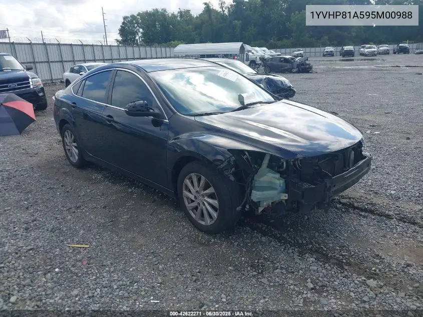 2009 Mazda Mazda6 I Sport VIN: 1YVHP81A595M00988 Lot: 42622271
