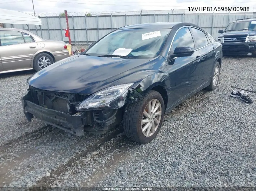 2009 Mazda Mazda6 I Sport VIN: 1YVHP81A595M00988 Lot: 42622271