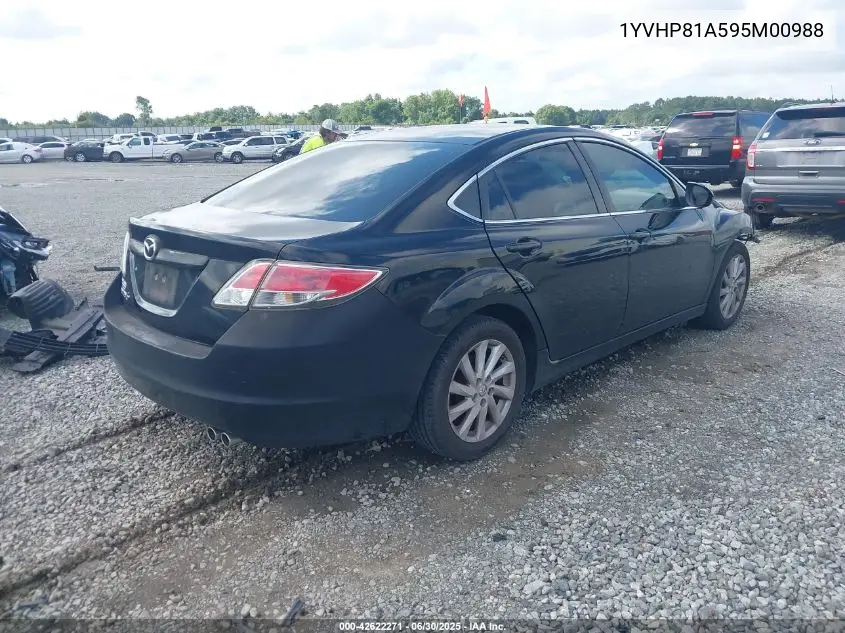 2009 Mazda Mazda6 I Sport VIN: 1YVHP81A595M00988 Lot: 42622271