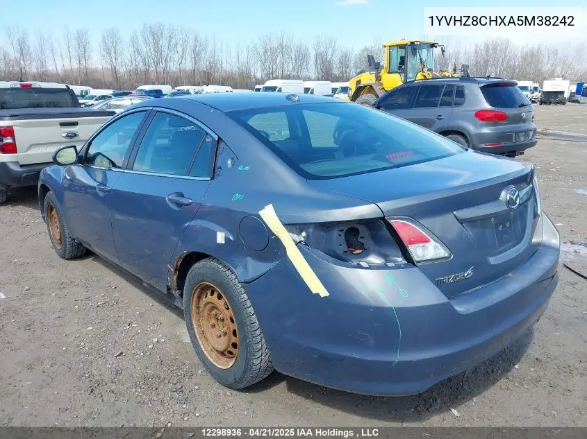 2010 Mazda 6 I VIN: 1YVHZ8CHXA5M38242 Lot: 12298936