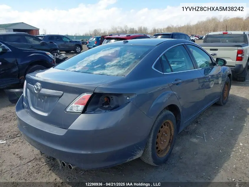 2010 Mazda 6 I VIN: 1YVHZ8CHXA5M38242 Lot: 12298936