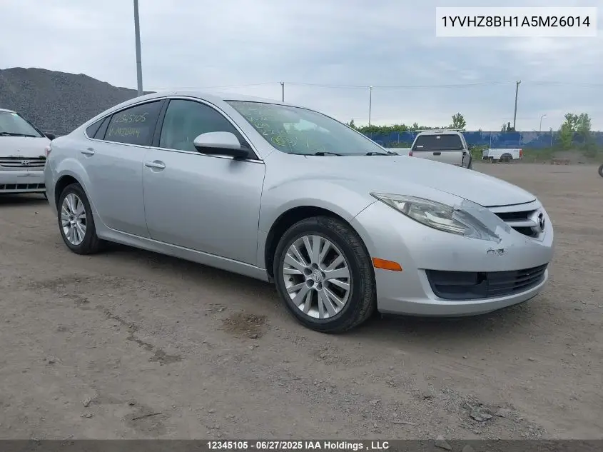 2010 Mazda Mazda6 Gs-I4 VIN: 1YVHZ8BH1A5M26014 Lot: 12345105X