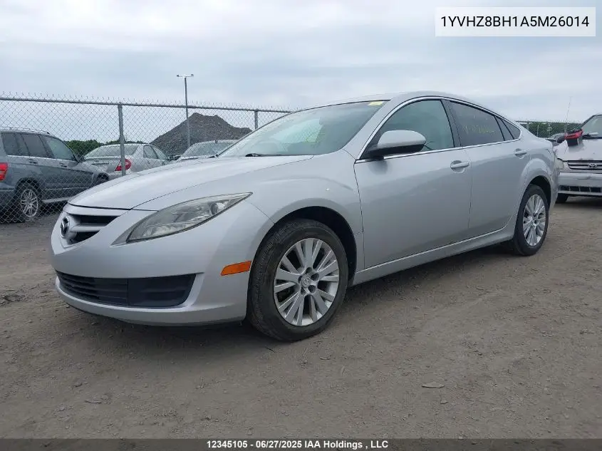 2010 Mazda Mazda6 Gs-I4 VIN: 1YVHZ8BH1A5M26014 Lot: 12345105X